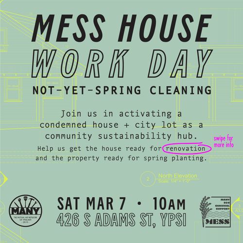 MESS House Work Day: Not-Yet-Spring Cleaning