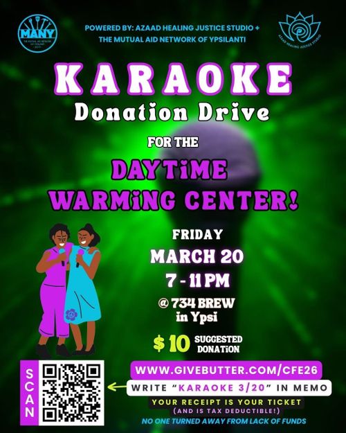 Karaoke Donation Drive for Daytime Warming Center