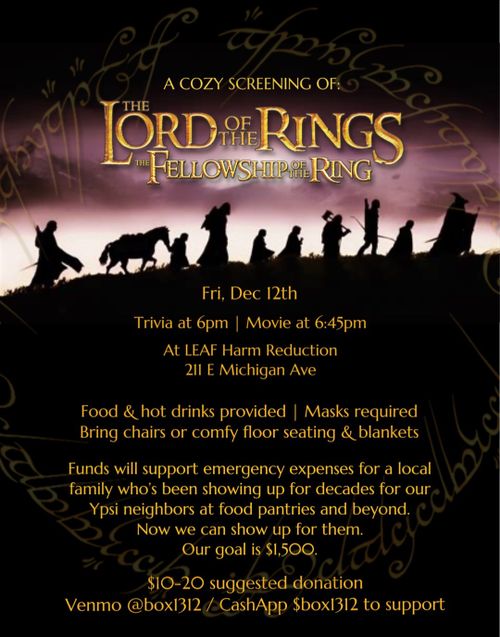 LORT: Fellowship of the Ring Fundraiser Screening